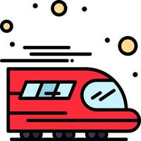 A red train is traveling on a white background vector
