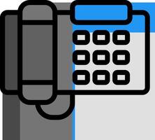 A phone icon with a phone on top of it vector