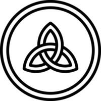 A celtic knot symbol in a circle vector