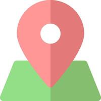 A location marker icon on a green map vector