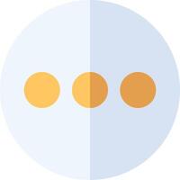A circle with three dots on it vector