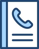 A phone icon on a book vector