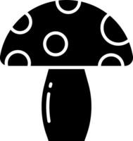 A black and white mushroom icon vector