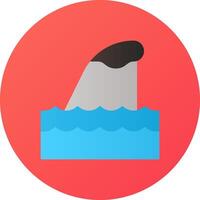 A shark is swimming in the water vector