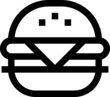 A black and white burger icon vector