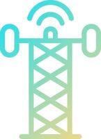A tower with a wifi symbol on it vector