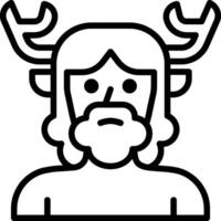 A man with horns on his head vector