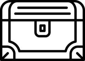 A black and white illustration of a suitcase vector