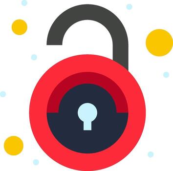 A lock with a key inside it vector