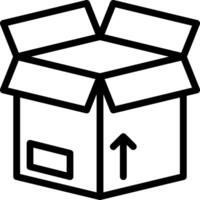 A black and white box with an arrow pointing up vector