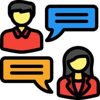 People talking with speech bubbles illustration vector