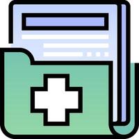 A folder with a medical cross on it vector