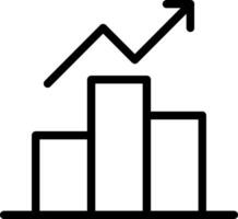A graph showing an upward trend vector