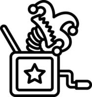 A black and white drawing of a clown and a star vector