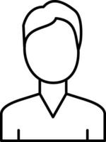 A person with a black outline on a white background vector