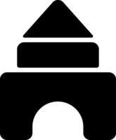 A black and white image of a tower vector