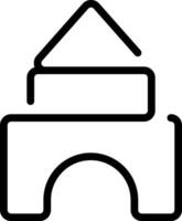 A black and white image of a house with a roof vector