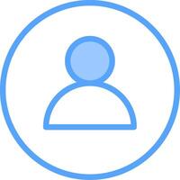 A person icon in a circle vector