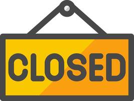 Closed sign icon on white background vector