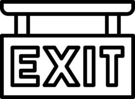 Exit sign icon illustration vector