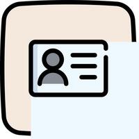 An icon of a person holding a card vector