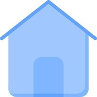 A blue house with a door open vector