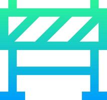 A movie clapper icon with a blue and green background vector