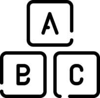 A black and white logo with the letters abc vector