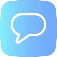 A speech bubble icon on a blue background vector