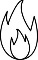 Fire flame coloring pages vector