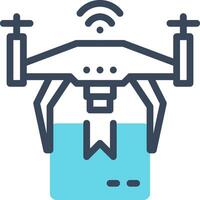 Drone watermark icon vector