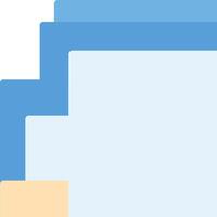 A blue folder with a yellow square vector