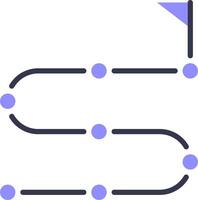 A line of dots that are connected to each other vector