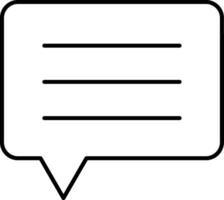 A speech bubble icon with a line through it vector