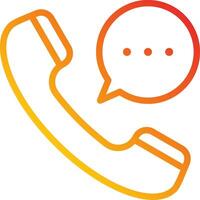 A phone with a speech bubble and a phone icon vector