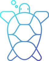 A turtle with bubbles around it vector