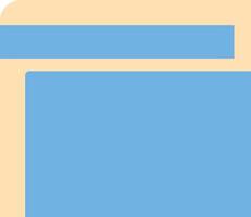 A blue folder with a yellow border vector