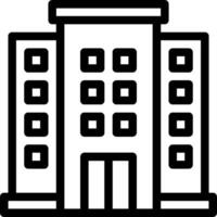 A building icon with a white background vector