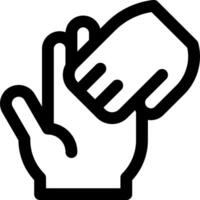 A black and white hand gesture with a finger vector