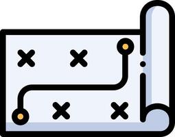 A white and black icon of a piece of paper with a cross on it vector