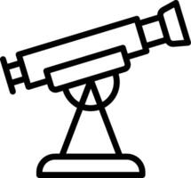 A black and white drawing of a telescope vector
