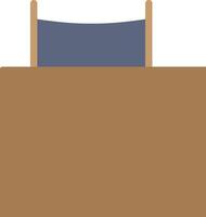 A chair with a blue cushion on it vector