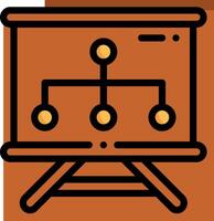 A presentation board with three dots on it vector
