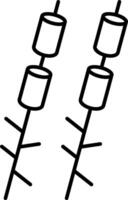 Two sticks with two different colored rods vector