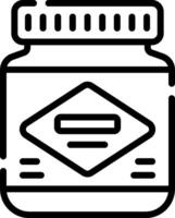 A jar of peanut butter icon vector