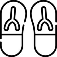 Two flip flops on a white background vector