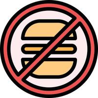 A no hamburger sign on a white background vector