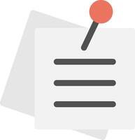 A paper document with a red dot on it vector