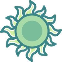A green sun with a white background vector