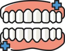 A tooth with a cross on it and a tooth with a cross on it vector